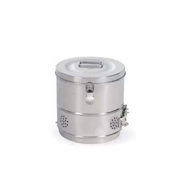 Casoleta sterilizare cu capac din inox