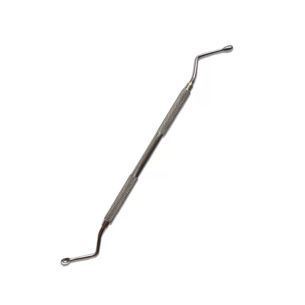 Chiureta curba din inox cu 2 capete