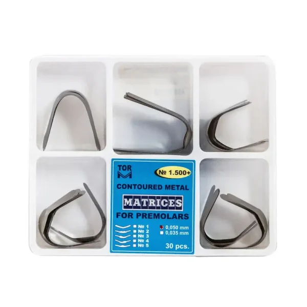 Matrici conturate premolar asortate kit 30 bucati TorVM cod 1500+