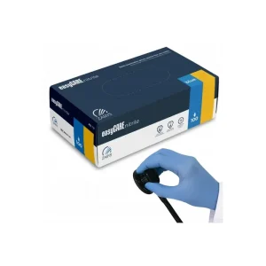 Manusi examinare nitril albastre nepudrat 100 bucati_cutie EasyCare