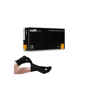 Manusi examinare nitril negre nepudrate 100 bucati_cutie EasyCare