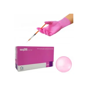 Manusi examinare nitril pink nepudrate 100 bucati_cutie EasyCare